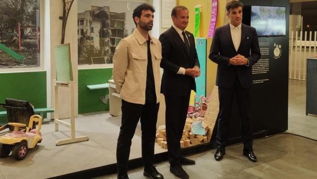 Exposición 'Piedra a Piedra', de Global Humanitaria, en la estación Delicias de Zaragoza.