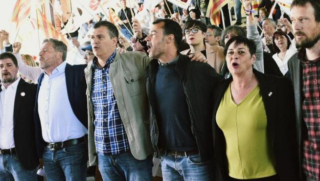 Chunta Aragonesista celebró ayer su acto central de campaña en Zaragoza.