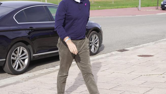 Alberto Núñez Feijóo, este sábado a su llegada al Congreso Autonómico del PP de La Rioja.