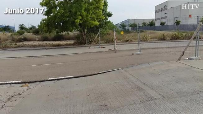 Una dolina en el polígono de Plaza