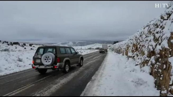 Así han amanecido algunas carreteras de la provincia de Teruel