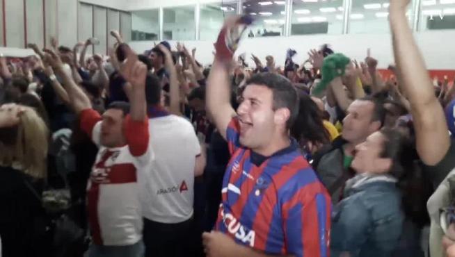 El final del partido desde el Palacio de Congresos