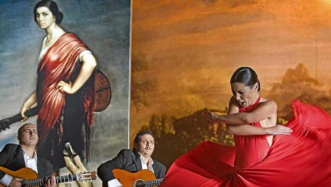 Sara Baras, durante su actuación para el filme 'Flamenco, flamenco', de Carlos Saura.