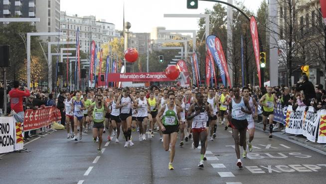 Dos atletas etíopes dominan el III Maratón Internacional de Zaragoza