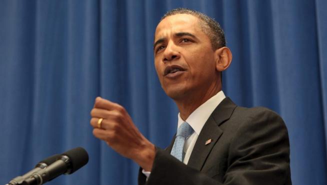 Obama, en un momento de su alocución.