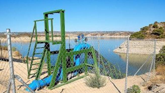 Captación de agua para los regadíos del Pebea en Nonaspe.