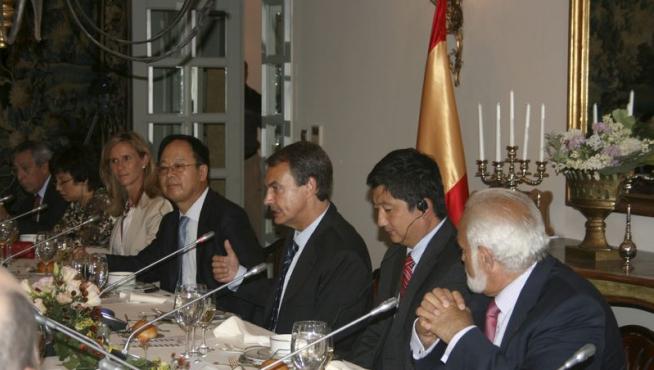 Reunión de Zapatero en Pekín