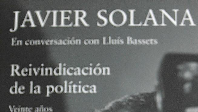 Javier Solana, en la presentación de su libro en Madrid
