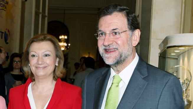 Luisa Fernanda Rudi junto al líder del PP, Mariano Rajoy