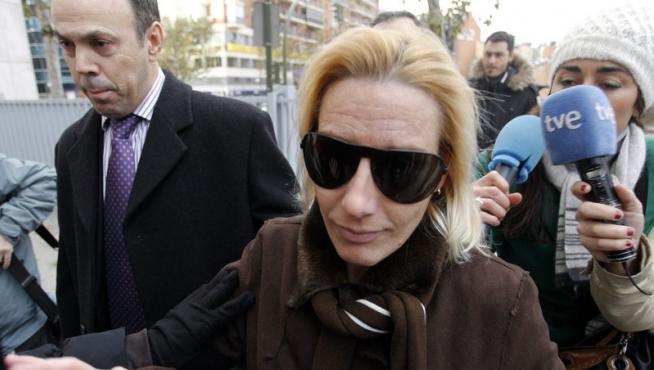 Marta Domínguez, a su llegada a los juzgados
