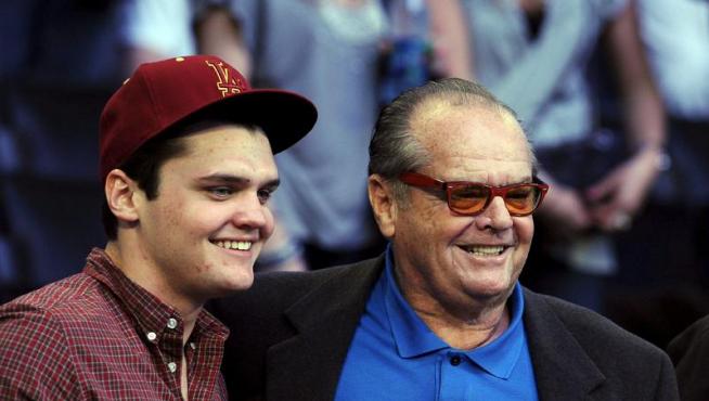 Jack Nicholson durante el All Star Game