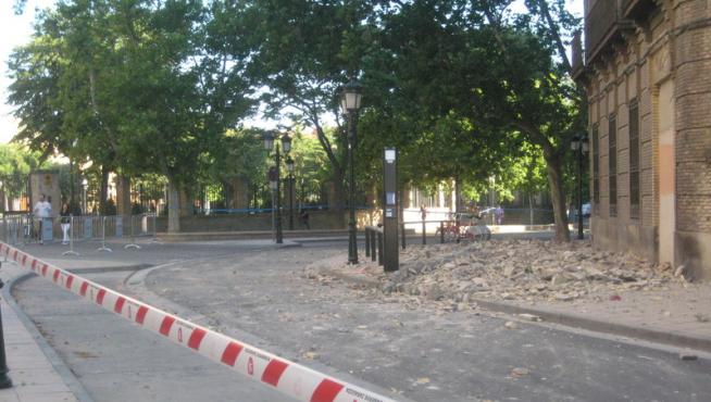 Desprendimiento del Antiguo Cuartel de Pontoneros