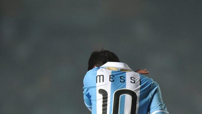Messi durante el partido contra Colombia