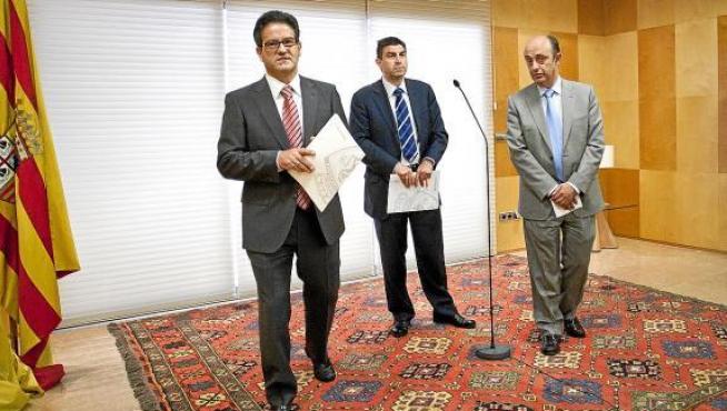 Andrés Jiménez, Carlos Terreu y Jorge Aso, los administradores concursales del Real Zaragoza