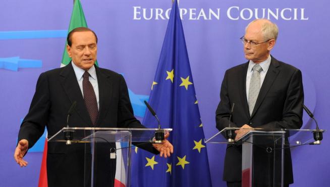 Berlusconi y Van Rompuy, en una imagen de archivo