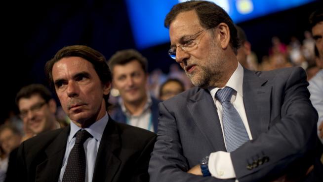 Aznar y Rajoy en la convención de málaga