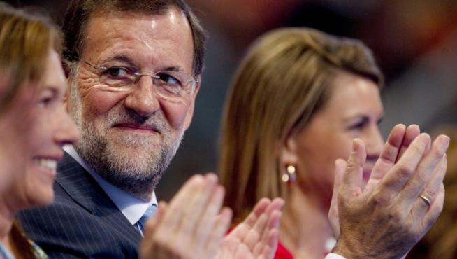 Mariano Rajoy, sonriente durante la convención en Málaga