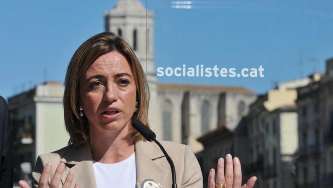 La ministra de Defensa y candidata del PSC por Barcelona, Carme Chacón.