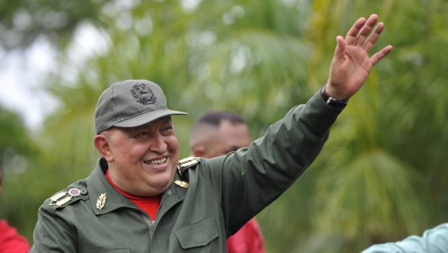 Hugo Chávez en su regreso a Venezuela