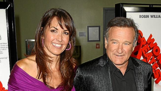El actor estadounidense Robin Williams y Susan Schneider