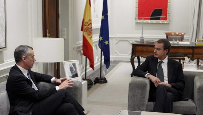José Luis Rodríguez Zapatero y el presidente del PNV, Íñigo Urkullu
