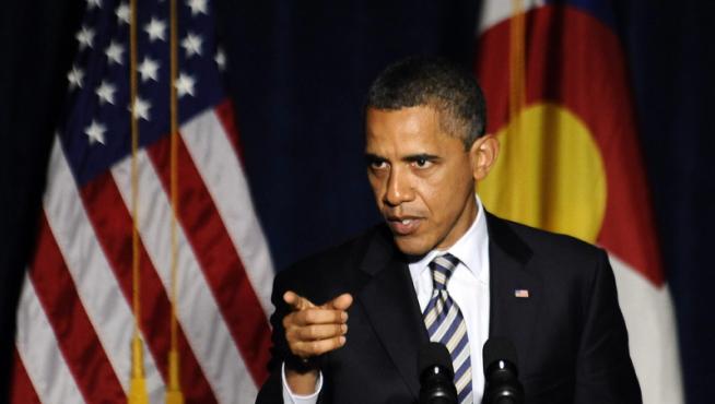 Barak Obama en una rueda de prensa reciente