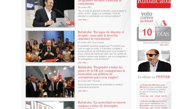 La web de Rubalcaba, hackeada