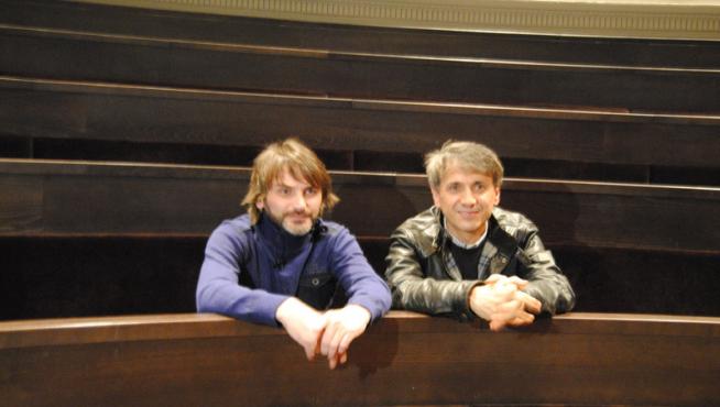 Fernando Tejero y José Mota, en el Aula Magna del Paraninfo