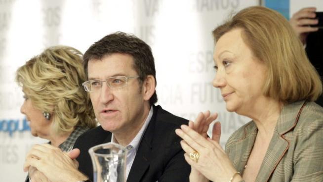 Luisa Fernanda Rudi, durante la reunión en Madrid