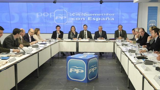 Reunión de Rajoy con los barones del PP