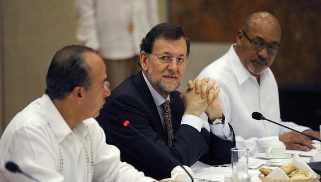 Rajoy durante su visita a México
