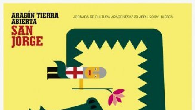 Cartel de actos de San Jorge en Huesca