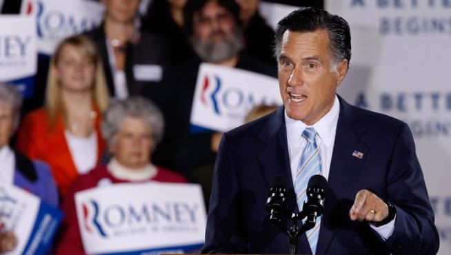 Mitt Romney en un mitin