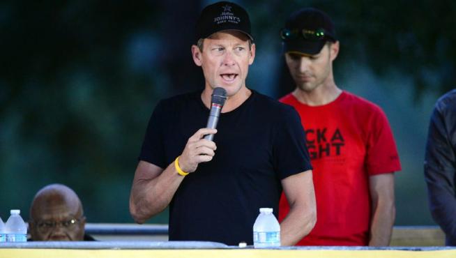 Armstrong durante un acto de Livestrong