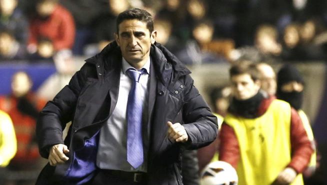El entrenador del Real Zaragoza, Manolo Jiménez