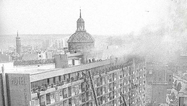 Imagen de archivo del incendio del hotel Corona