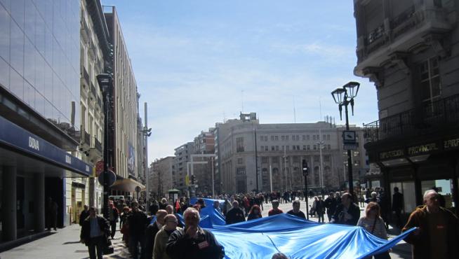 Manifestación de Marea Azul en Zaragoza