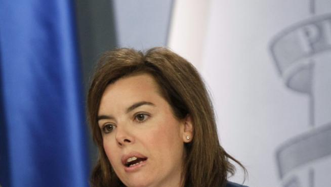 La vicepresidenta del Gobierno, Soraya Saenz de Santamaría