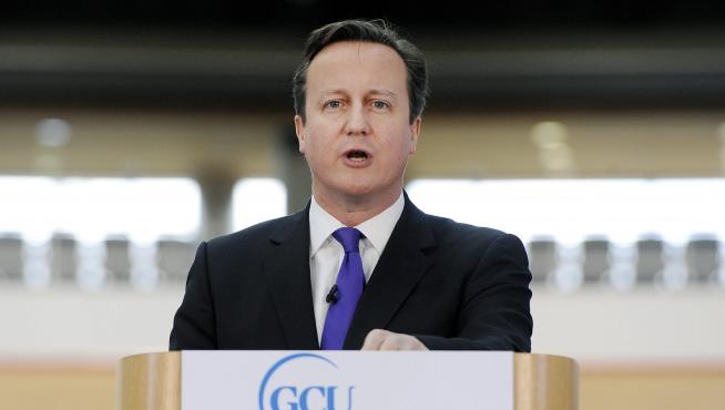 Cameron, durante su discurso en la Villa Olímpica de Londres
