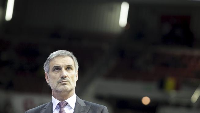 Abós, durante un partido
