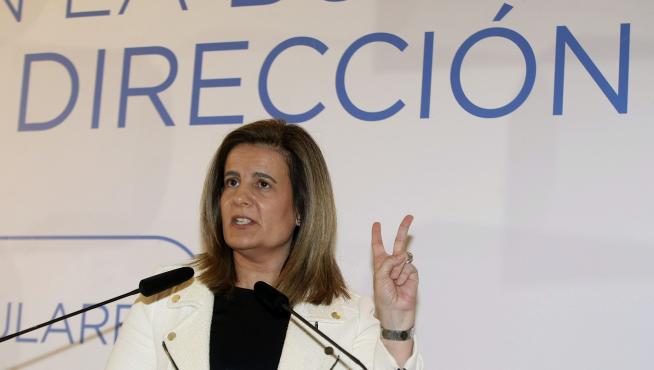 La ministra de Empleo y Seguridad Social, Fátima Báñez, en la clausura del foro "Claves de la política de empleo en la Comunidad Valenciana".