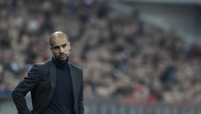 Pep Guardiola durante el Bayern-Real Madrid