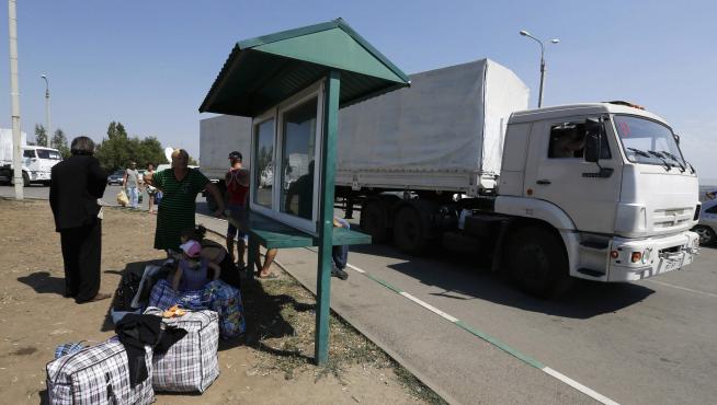 El convoy humanitario ruso en Ucrania