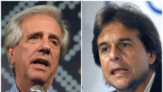 Montaje de los candidatos aspirantes a la presidencia uruguaya
