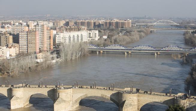 La CHE espera otra crecida del Ebro para el domingo, la tercera en tres semanas