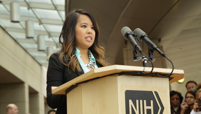 La enfermera Nina Pham, la primera persona que contrajo el ébola en Estados Unidos mientras trataba a un paciente infectado.