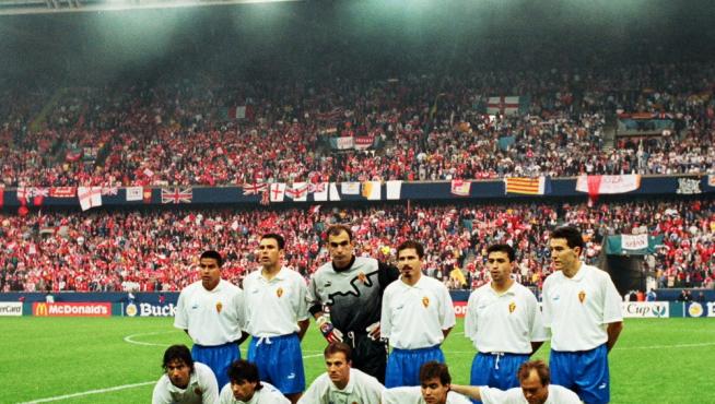El once inicial de la final de la Recopa de 1995