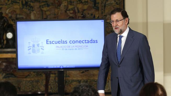 Rajoy en la firma del convenio de 'Escuelas conectadas'