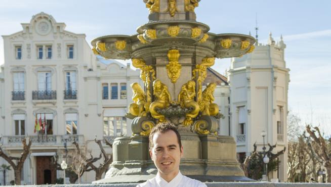 Rubén Pertusa en la Plaza de Navarra.