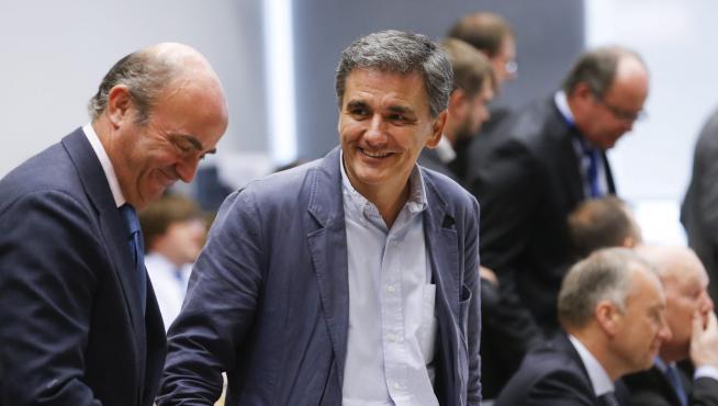 De Guindos, junto al nuevo ministro griego de Finanzas